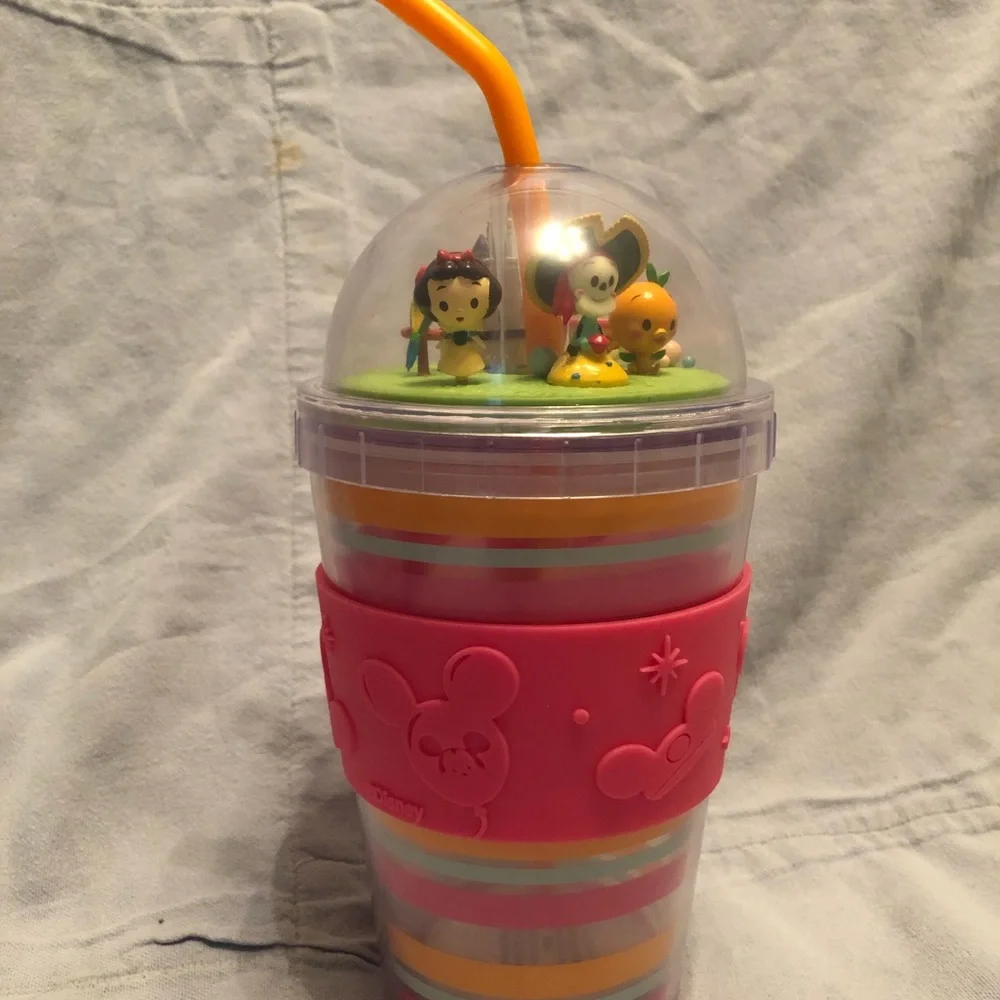 NEW Disney Parks Orange Bird Snow White‎ Dome Tumbler with Straw Jerrod Maruyama
